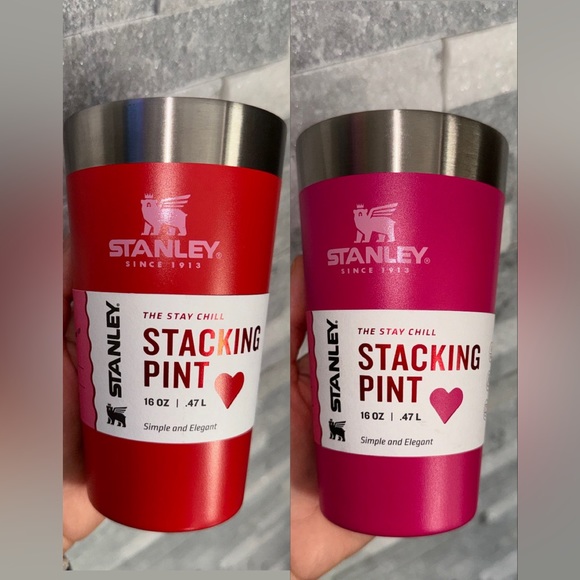 Stanley 16 oz Stacking Pint Target Red and Cosmo pink Valentine’s Day exclusive - Picture 1 of 3